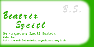 beatrix szeitl business card